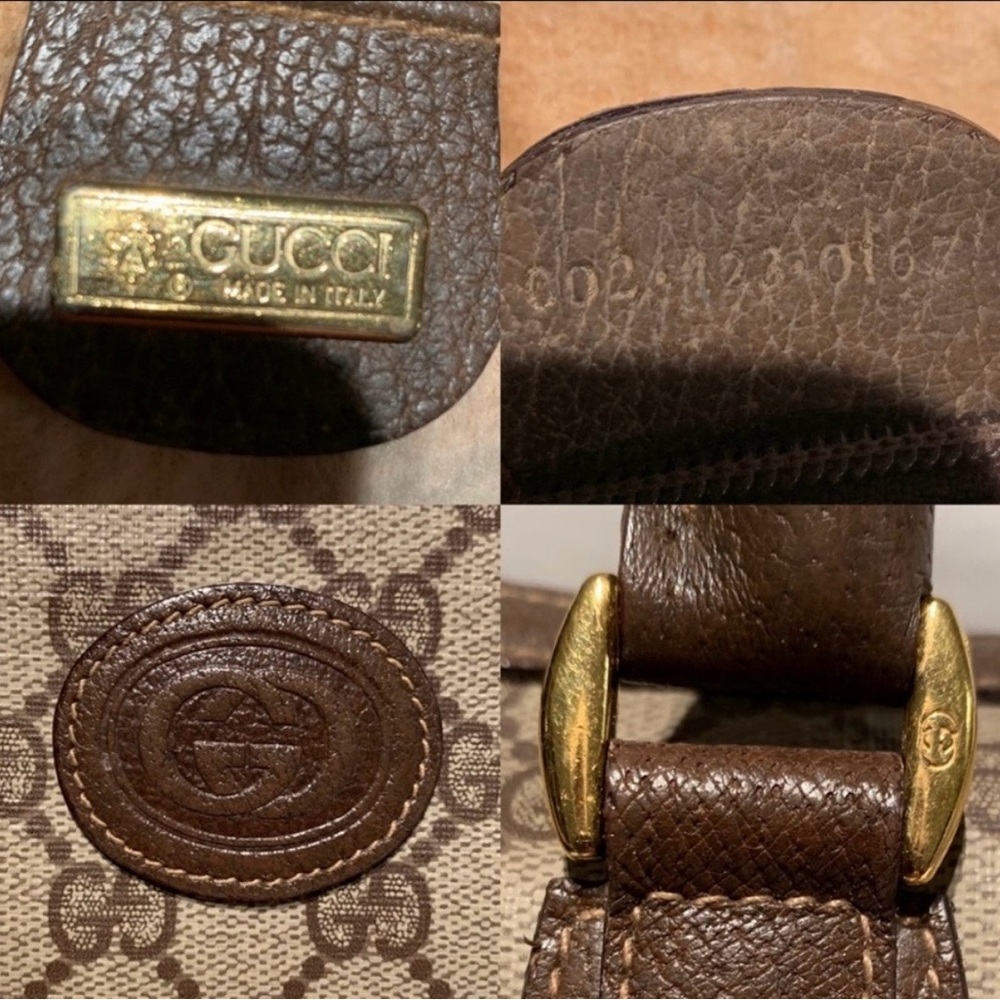 Gucci Signature Brown and Green Satchel - Picture 3 of 7